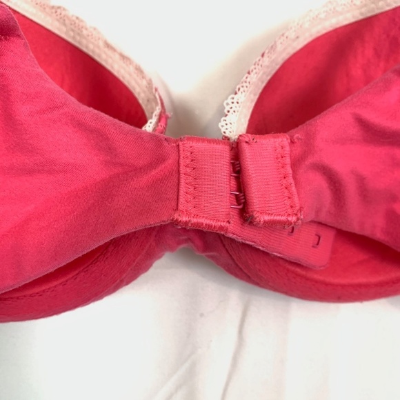 Victorias Secret BODY LINED DEMI Pink Lace Bra 32C - Picture 15 of 16